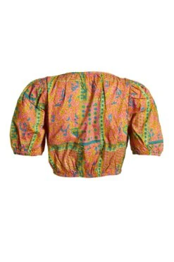 Glamorous Care Square Neck Crop Top With Puff Sleeves -Cheap Softly Dressed Store CA0299 02