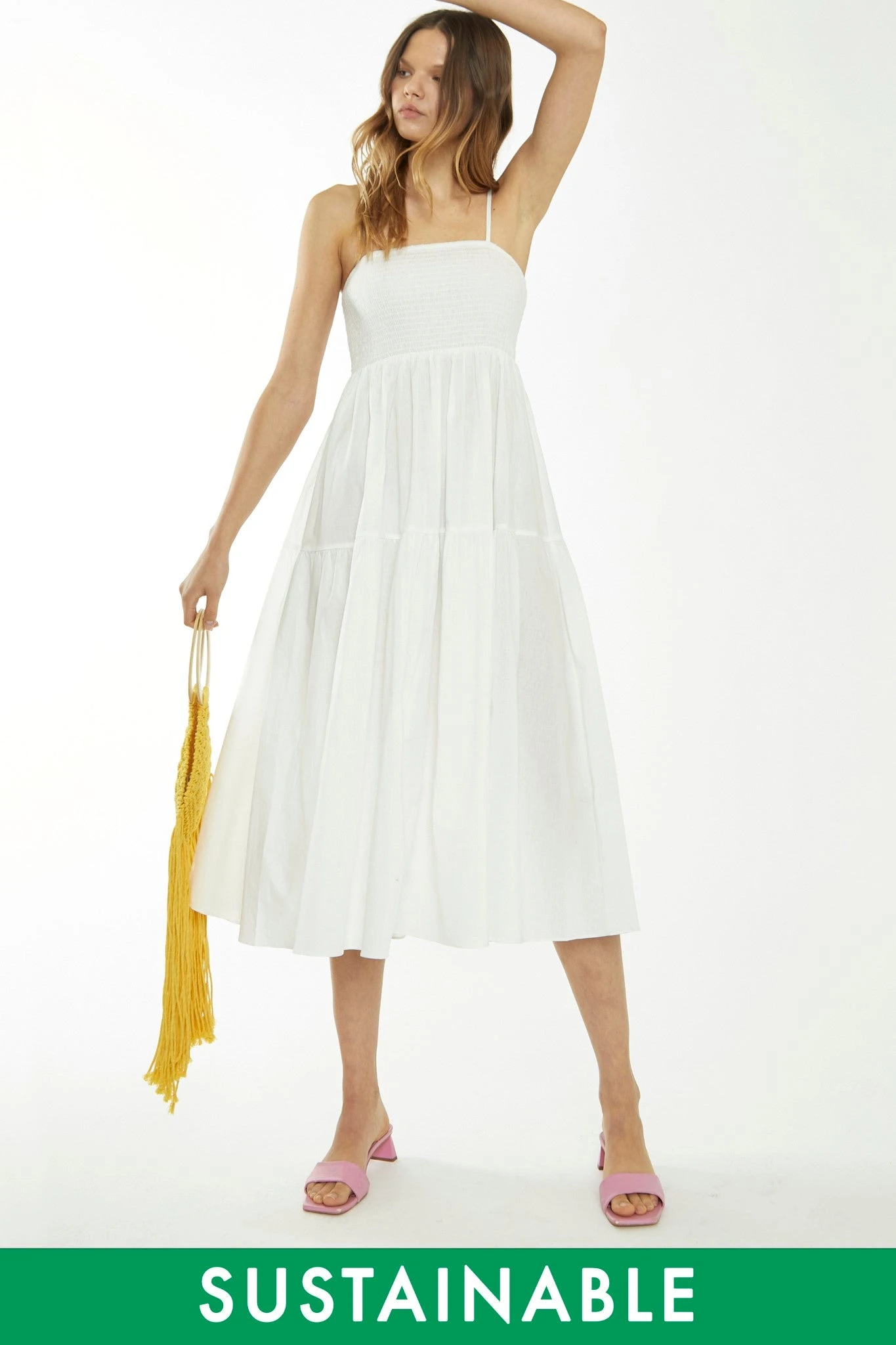 Glamorous White Empire-Line Midaxi-Dress 1 Glamorous White Empire-Line Midaxi-Dress