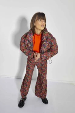 Glamorous Care Purple Orange Ditsy Padded Puffer Coat 7 Glamorous Care Purple Orange Ditsy Padded Puffer Coat -Cheap Softly Dressed Store CA0330A DC11 04