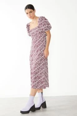 Glamorous Short Puff Sleeve Maxi Dress With Tie Back Detail -Cheap Softly Dressed Store CA0343 1