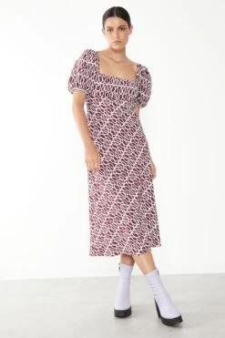 Glamorous Short Puff Sleeve Maxi Dress With Tie Back Detail -Cheap Softly Dressed Store CA0343 CY61 03