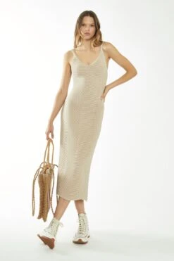 Glamorous Stone V-Neck Bodycon Midi-Dress -Cheap Softly Dressed Store CA0434 912 04