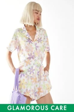 Glamorous Pastel 60s Floral Shorts