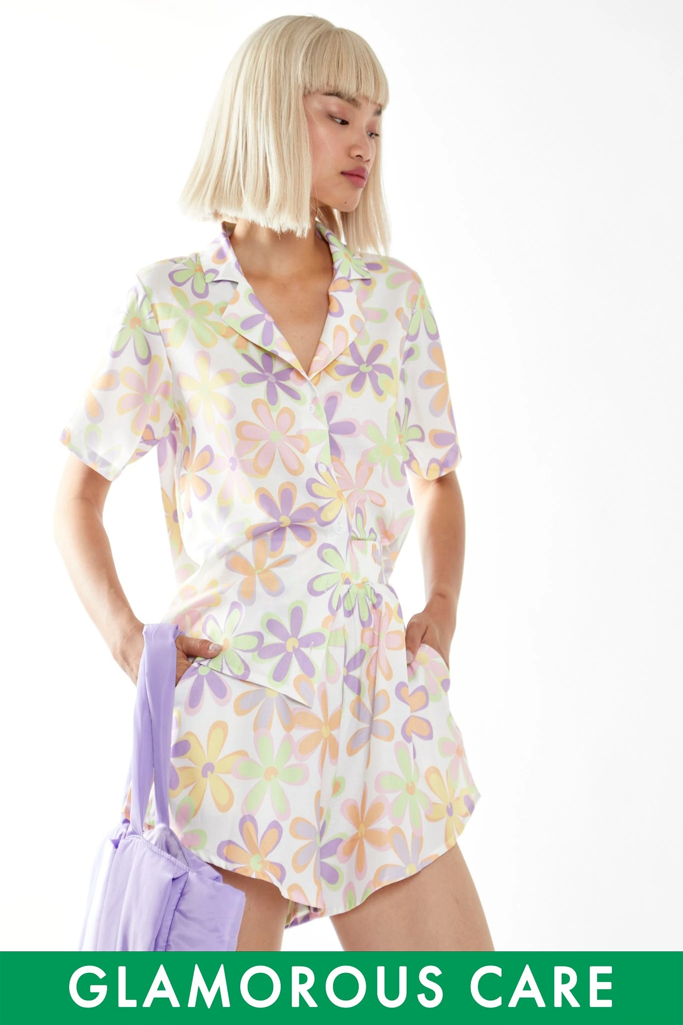 Glamorous Pastel 60s Floral Shorts 1 Glamorous Pastel 60s Floral Shorts