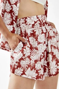 Glamorous Brown Resort-Floral Shorts -Cheap Softly Dressed Store CA0445 DG52 03