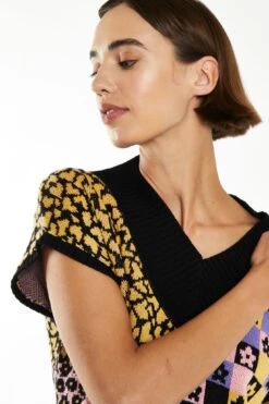 Glamorous Retro Black Intarsia Knit Tank Top 6 Glamorous Retro Black Intarsia Knit Tank Top -Cheap Softly Dressed Store CA0472 DJ70 04