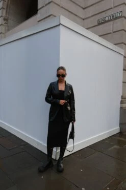 Glamorous Black PU Oversized-Fit Blazer -Cheap Softly Dressed Store CA0534 BK 08