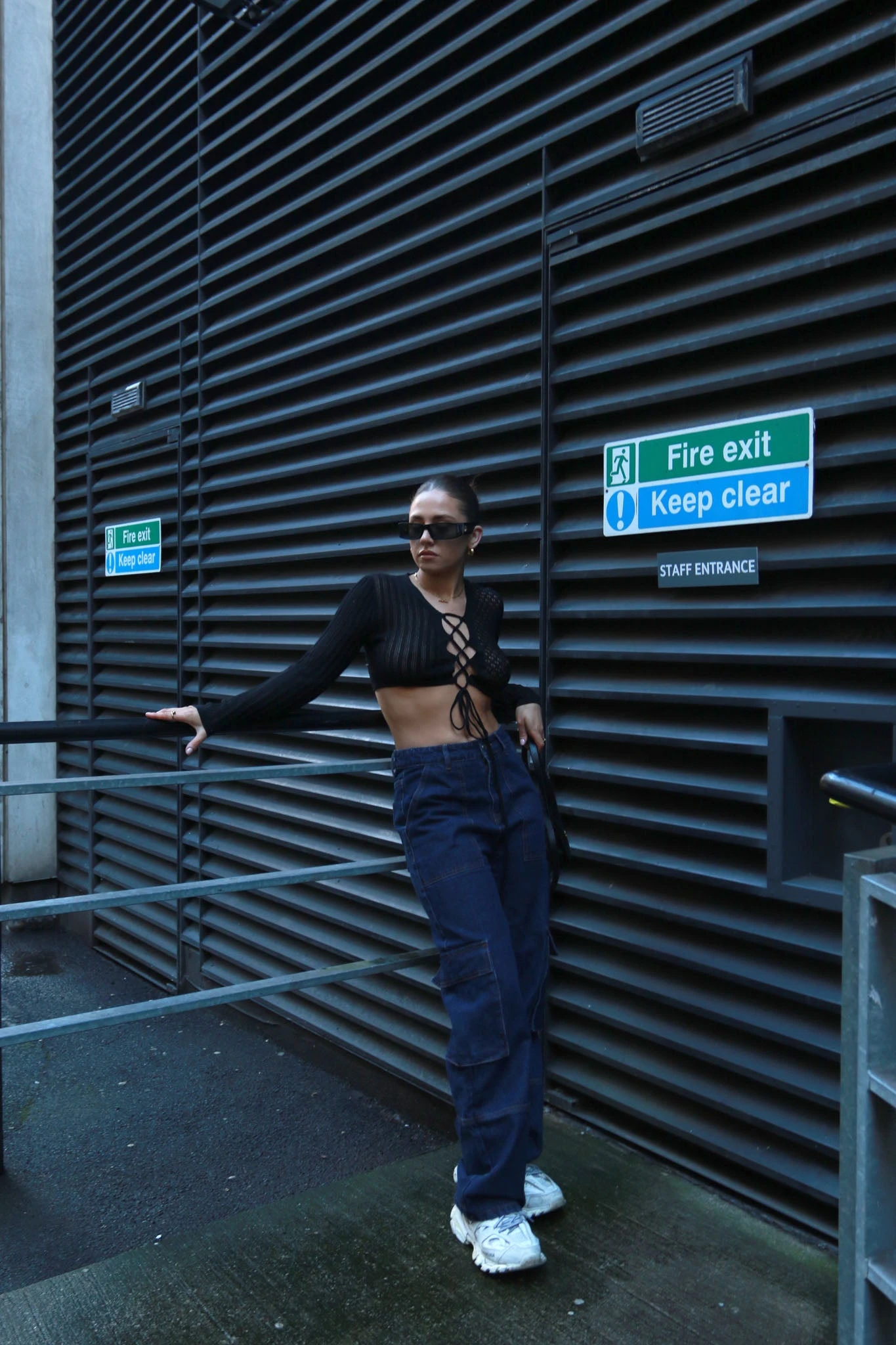 Glamorous Indigo Wash Cargo Wide-leg Jeans 1 Glamorous Indigo Wash Cargo Wide-leg Jeans