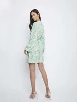 Glamorous Green Paisley Wrap Dress 5 Glamorous Green Paisley Wrap Dress -Cheap Softly Dressed Store CK55083