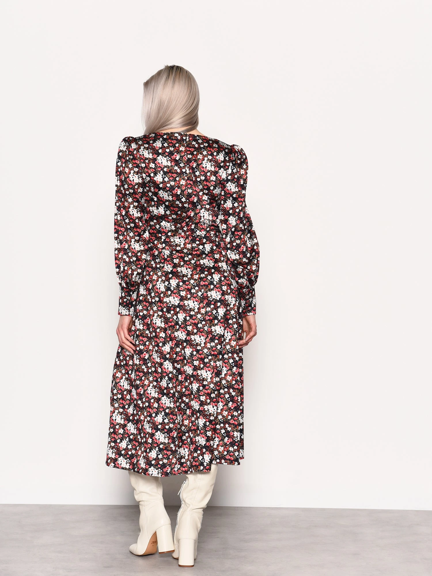 Glamorous Winter Ditsy Floral Side Split Midi Dress 3 Glamorous Winter Ditsy Floral Side Split Midi Dress - Image 3