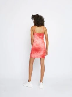 Glamorous Coral Pink Tie Dye Mini Dress -Cheap Softly Dressed Store CK6069 3