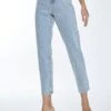Glamorous Bleach Stonewash Denim Slim Fit Straight Leg Jeans