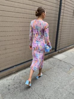 Glamorous Womens Multi Blurred Print Midi-Dress -Cheap Softly Dressed Store CK6733 DJ19 02