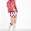 Glamorous Garnet Rose Oversized Puffer Coat