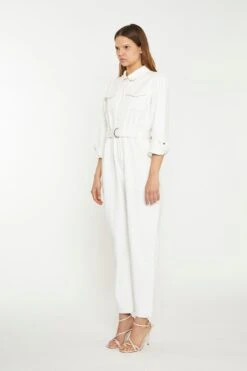 Glamorous Off White Belted Denim Jumpsuit 6 Glamorous Off White Belted Denim Jumpsuit -Cheap Softly Dressed Store CK6955 A11 03