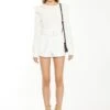 Glamorous Off White Broderie Ruffle Jumper