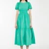 Glamorous Holly Green Open-Back Maxi Dress