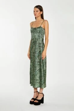 Glamorous Green-Black Animal Strappy Milkmaid Midi-Dress 7 Glamorous Green-Black Animal Strappy Milkmaid Midi-Dress -Cheap Softly Dressed Store CK7073 DM25 03