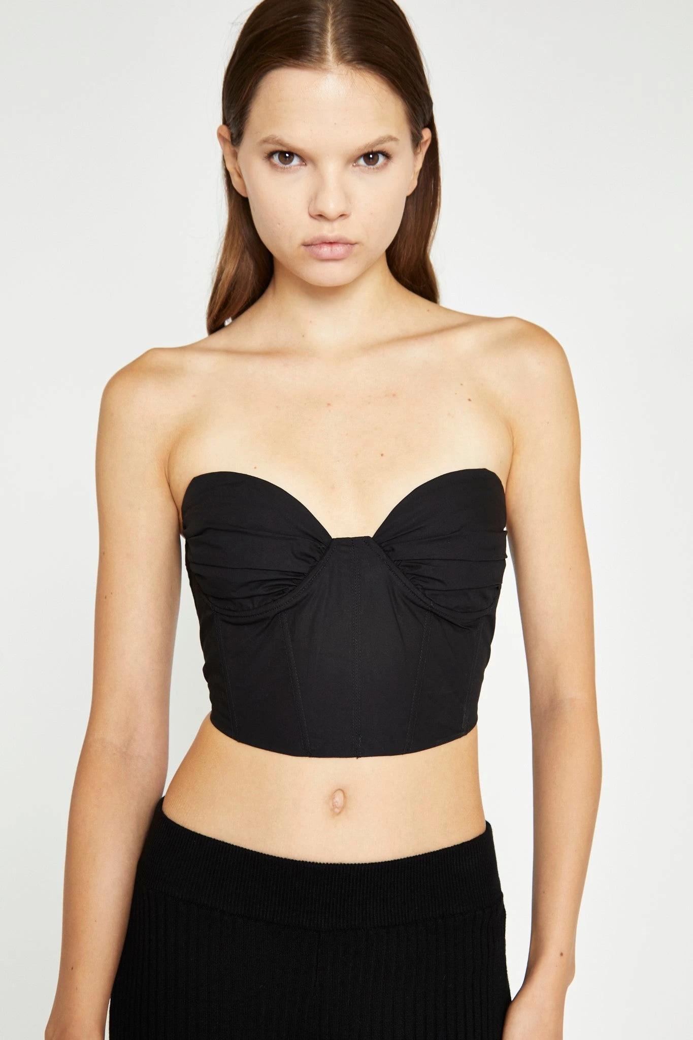 Glamorous Black Strapless Corset Crop-Top 3 Glamorous Black Strapless Corset Crop-Top - Image 3