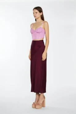 Glamorous Pink Silver-Glitter Chain-Strap Corset Crop-Top 7 Glamorous Pink Silver-Glitter Chain-Strap Corset Crop-Top -Cheap Softly Dressed Store CK7166 DK32 03