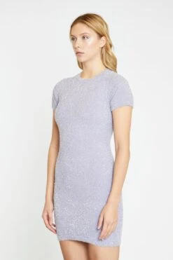 Glamorous Lilac-Glitter Knitted Mini-Dress -Cheap Softly Dressed Store CK7263 DI95 03