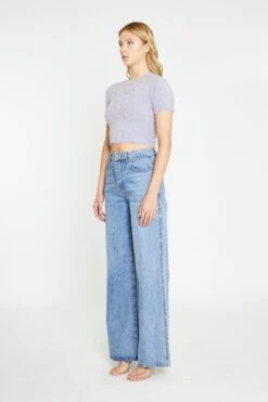 Glamorous Lilac-Glitter Short-Sleeve Knitted Top 6 Glamorous Lilac-Glitter Short-Sleeve Knitted Top -Cheap Softly Dressed Store CK7306 DI95 01