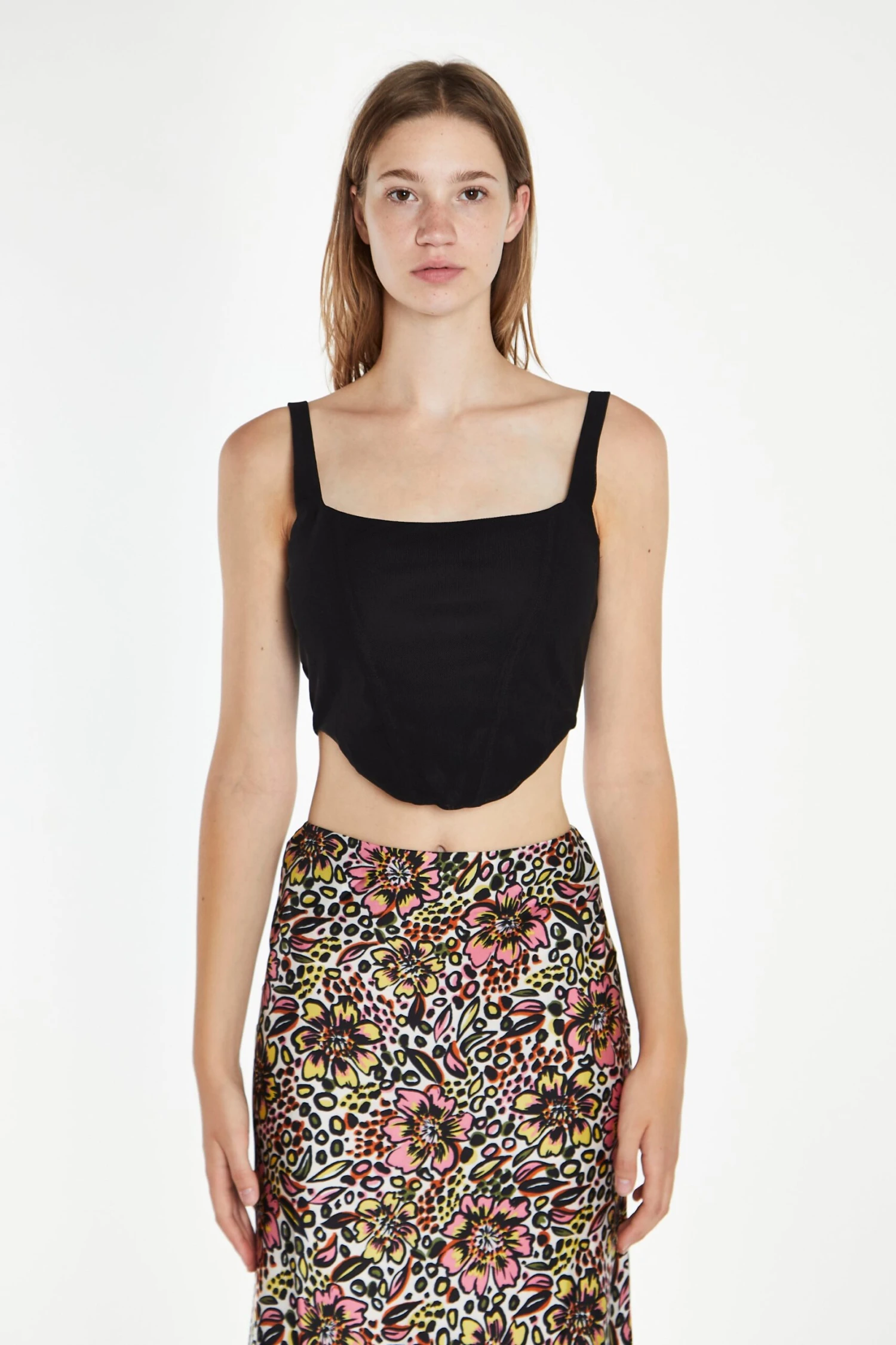 Glamorous Black Mesh Lace-Up Corset Top 1 Glamorous Black Mesh Lace-Up Corset Top