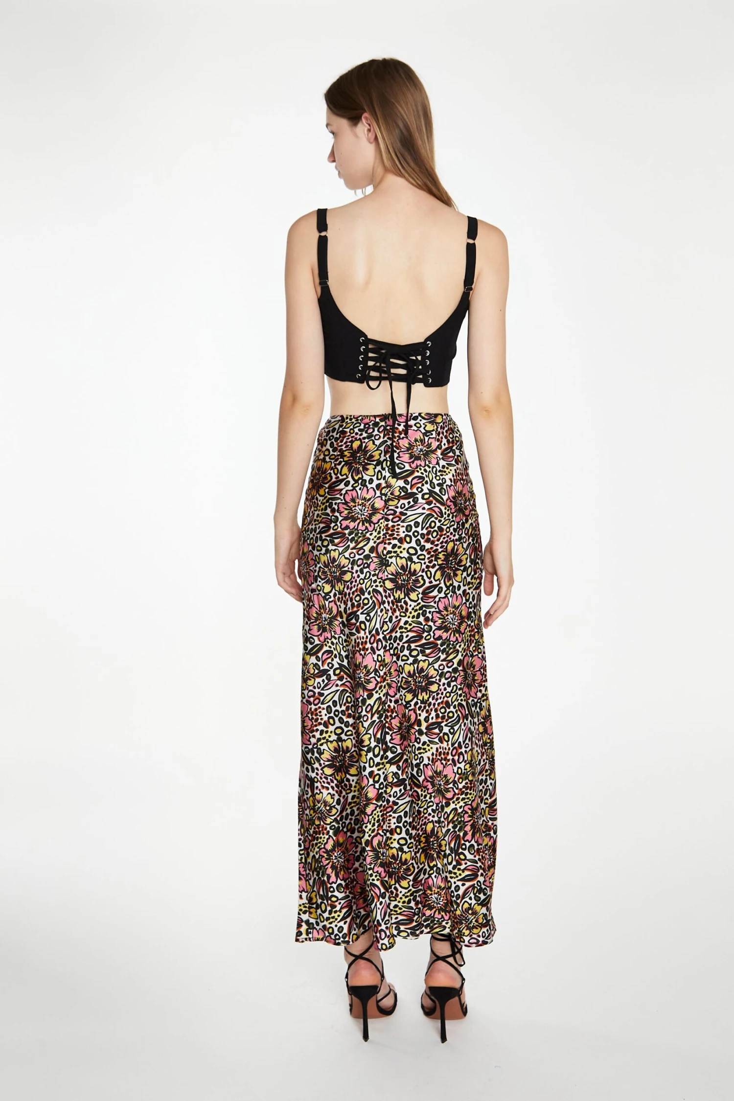 Glamorous Black Mesh Lace-Up Corset Top 2 Glamorous Black Mesh Lace-Up Corset Top - Image 2