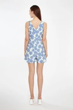 Glamorous Blue-Green Floral V-Neck Loose-Fit Playsuit 6 Glamorous Blue-Green Floral V-Neck Loose-Fit Playsuit -Cheap Softly Dressed Store CK7338 DB91 02