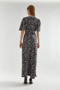 Glamorous Lilac-Rose V-Neck Maxi Tea-Dress -Cheap Softly Dressed Store CK7495 CG38 02