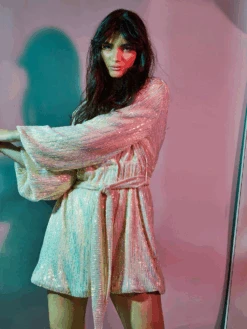 Glamorous Nude Iridescent Sequin Tie Waist Wrap Mini Dress 6 Glamorous Nude Iridescent Sequin Tie Waist Wrap Mini Dress -Cheap Softly Dressed Store CREATIVE 0933 EDIT