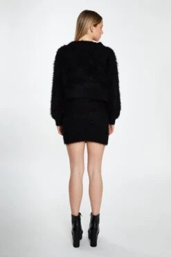 Glamorous Black Knit Long Sleeve Jumper -Cheap Softly Dressed Store FLUFFYBLACKTOP 03