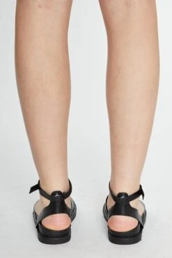 Glamorous Black PU Buckle Strap Sandals -Cheap Softly Dressed Store FW7488 03