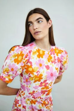 Glamorous Collection Puff Sleeve Peplum Mini Dress -Cheap Softly Dressed Store GC0555 CY13 01