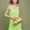 Glamorous Acid-Green Sequin Corset Dress