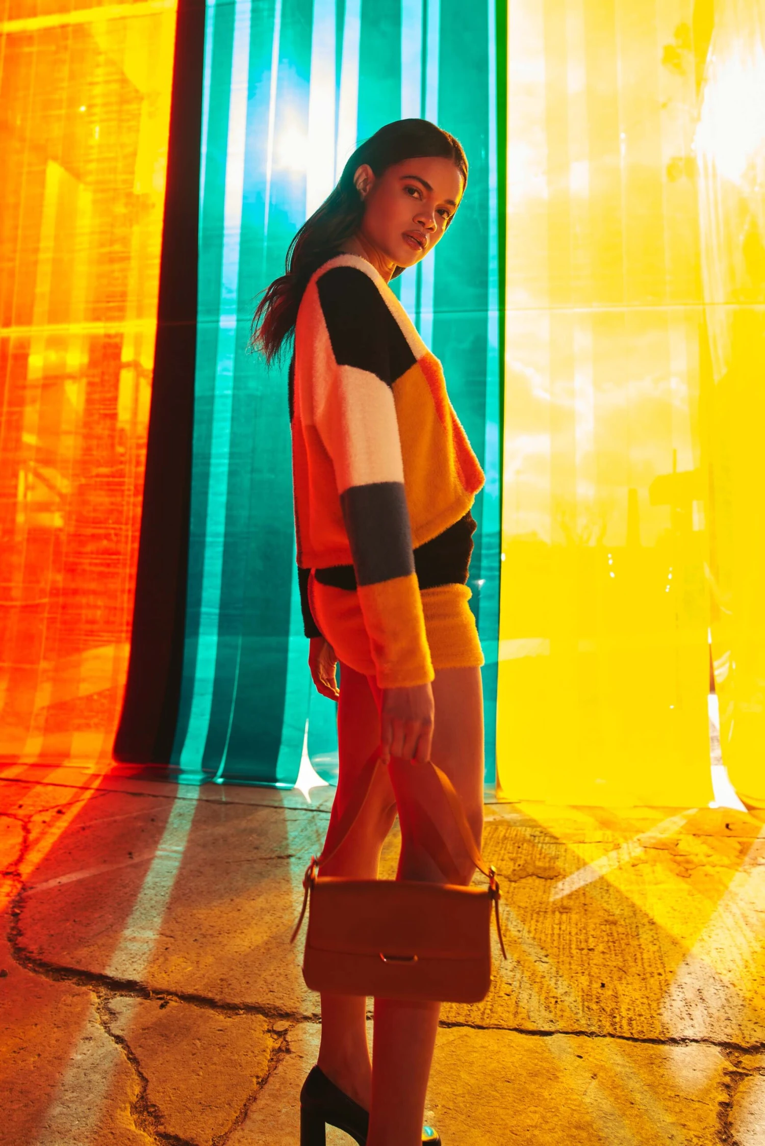 Glamorous Navy Orange Multi Button Front Cardigan 2 Glamorous Navy Orange Multi Button Front Cardigan - Image 2