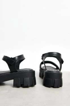 Glamorous Black Outdoor Chunky Sandals -Cheap Softly Dressed Store GLAMOROUS24THFEB82127