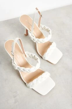 Glamorous White Woven Detail Square Toe Heels 5 Glamorous White Woven Detail Square Toe Heels -Cheap Softly Dressed Store GLAMOROUS24THFEB82137