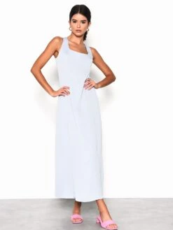 Glamorous Dusty Blue Grey Midi Dress 5 Glamorous Dusty Blue Grey Midi Dress -Cheap Softly Dressed Store GS03323