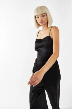 Glamorous Black Wide Leg Low Tie-back Jumpsuit 6 Glamorous Black Wide Leg Low Tie-back Jumpsuit -Cheap Softly Dressed Store GS0400A BK 03