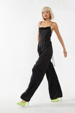 Glamorous Black Wide Leg Low Tie-back Jumpsuit 7 Glamorous Black Wide Leg Low Tie-back Jumpsuit -Cheap Softly Dressed Store GS0400A BK 04