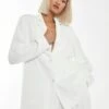 Glamorous White Boxy Oversized Blazer