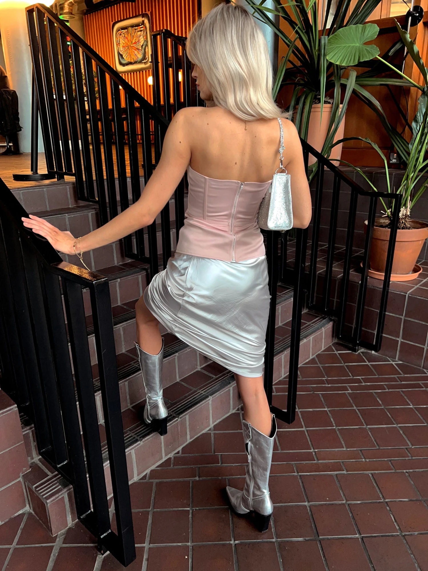 Glamorous Blush Top-Stitched Strapless-Bustier 3 Glamorous Blush Top-Stitched Strapless-Bustier - Image 3