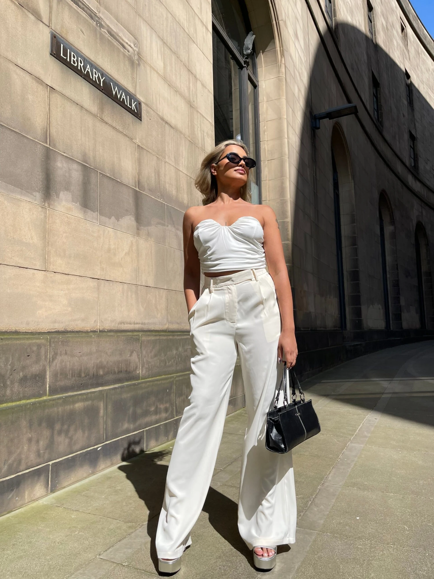 Glamorous Off White Strapless Ruched Top 5 Glamorous Off White Strapless Ruched Top - Image 5