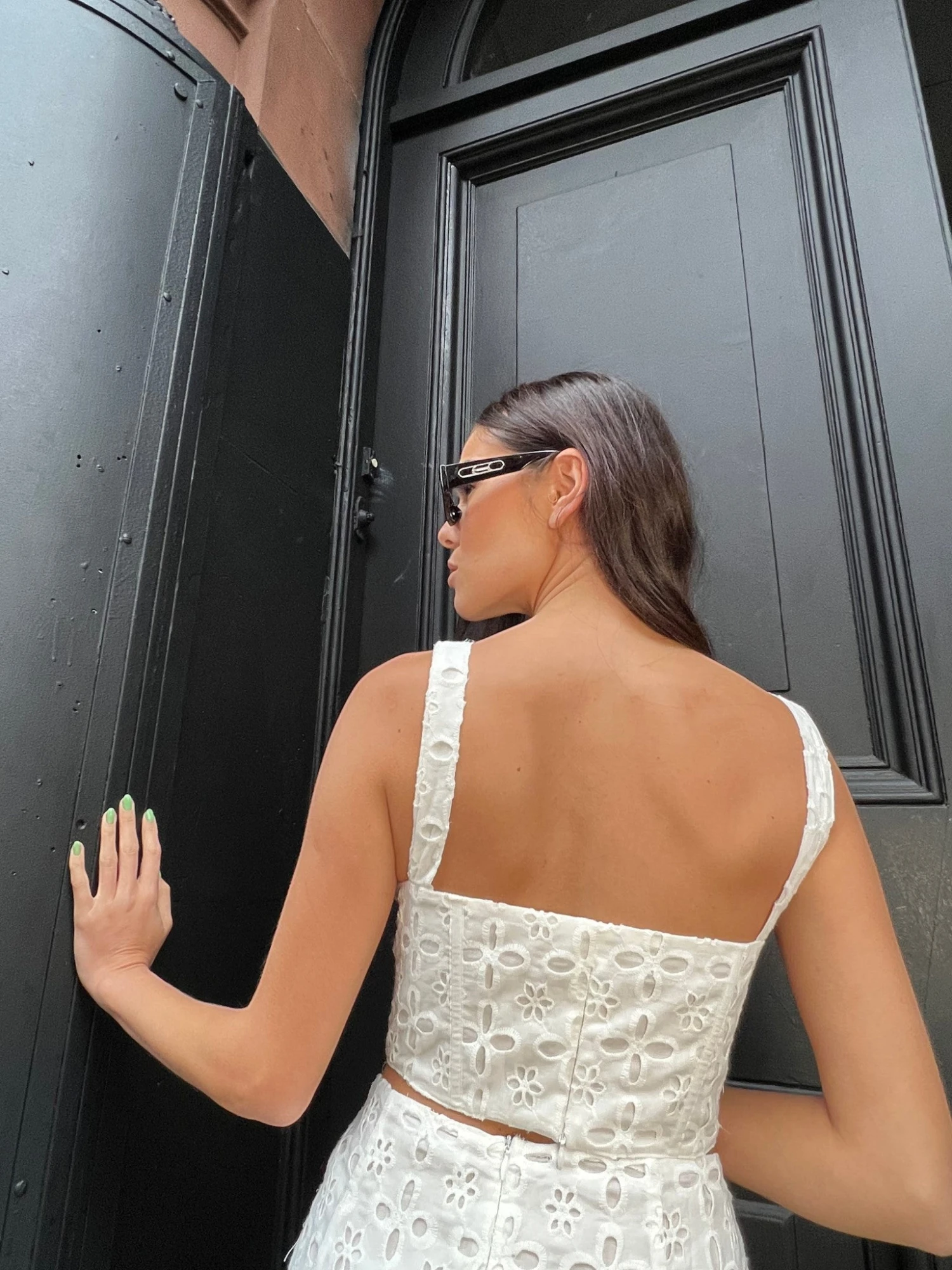 Glamorous White Broderie Lace-up Corset -Top 2 Glamorous White Broderie Lace-up Corset -Top - Image 2