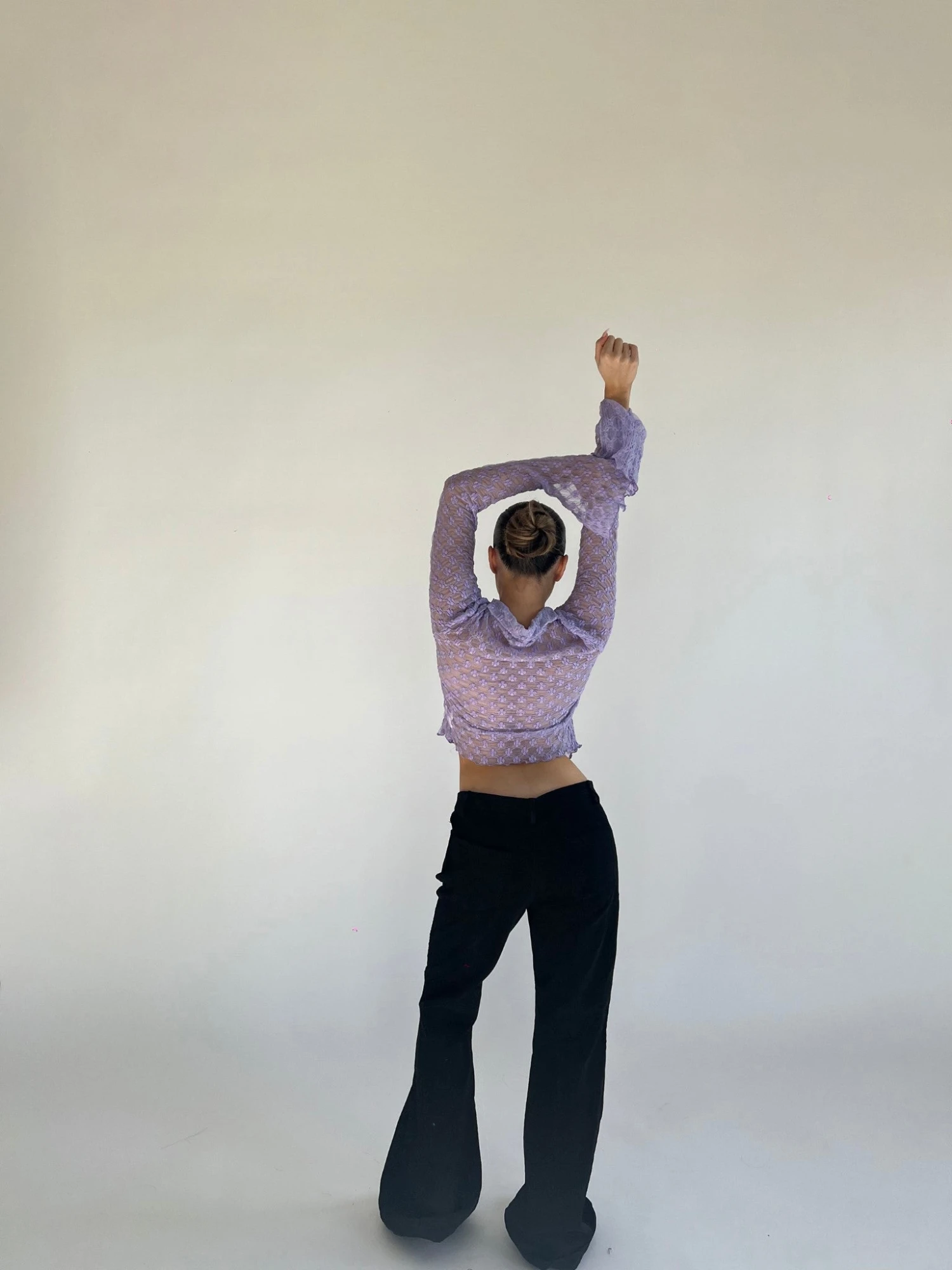 Glamorous Lilac Lace Open Front Top 2 Glamorous Lilac Lace Open Front Top - Image 2