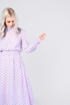 Glamorous Lilac Green Polka Dot Print Midi Dress 5 Glamorous Lilac Green Polka Dot Print Midi Dress -Cheap Softly Dressed Store HP0687 BZ47 01