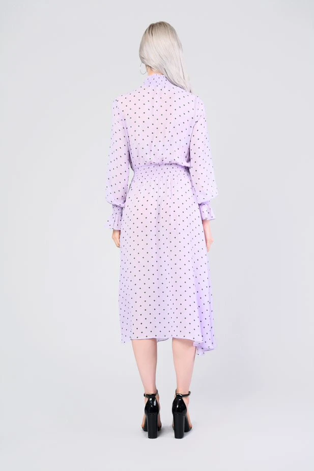 Glamorous Lilac Green Polka Dot Print Midi Dress 2 Glamorous Lilac Green Polka Dot Print Midi Dress - Image 2