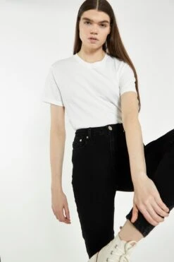 Glamorous Black High Waisted Skinny Jeans -Cheap Softly Dressed Store JL5249B BK 04