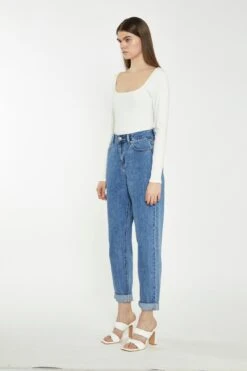 Glamorous Mid Stonewash Mom Jeans 7 Glamorous Mid Stonewash Mom Jeans -Cheap Softly Dressed Store KA6037B BN32 03